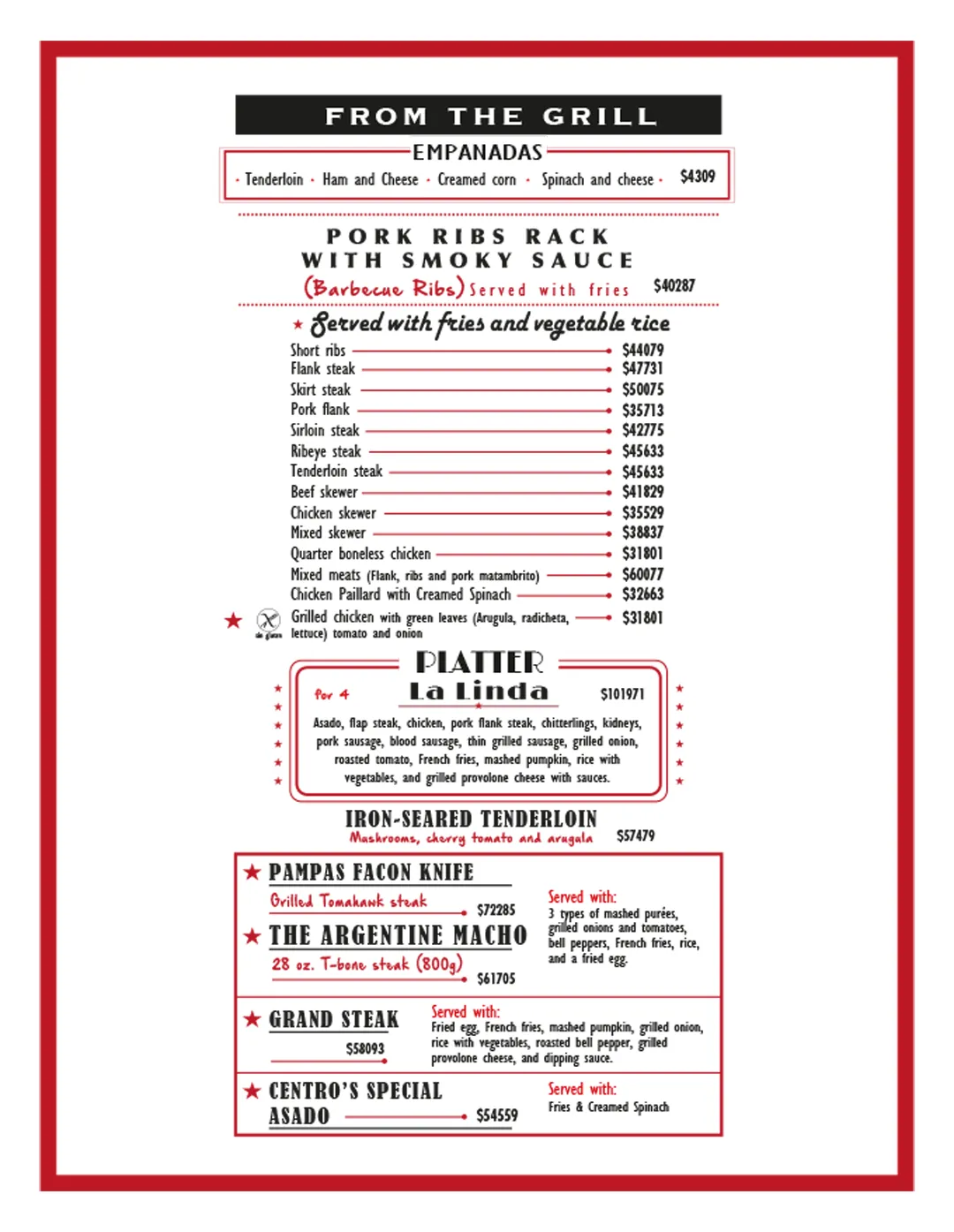 Menu — Page 3